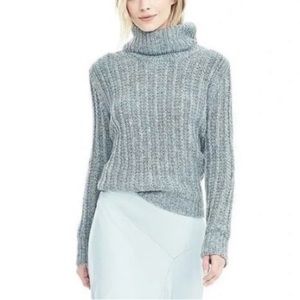 Banana Republic | Wool / Alpaca Light Blue Marled Rib Turtleneck | Size XL